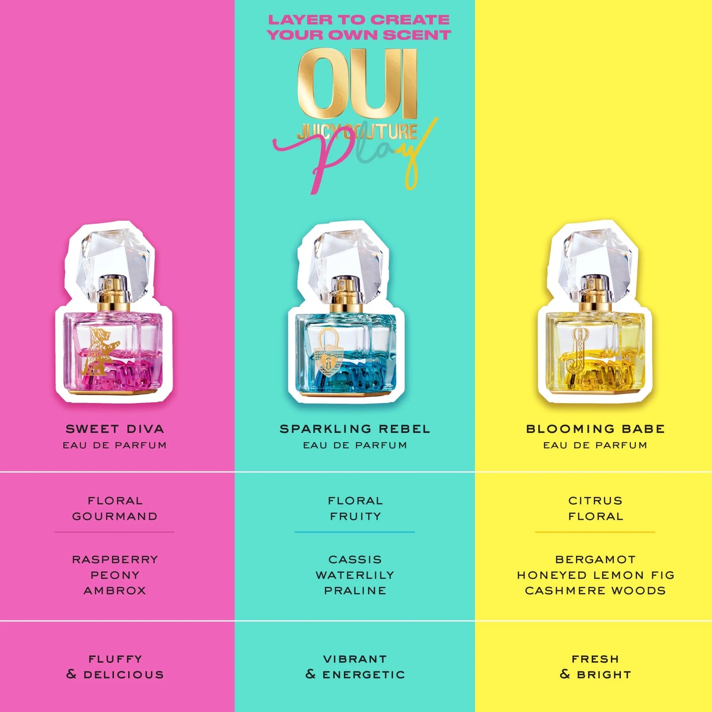 Juicy Couture OUI Play Sparkling Rebel Eau De Parfum, Perfume for Women, 0.5 oz