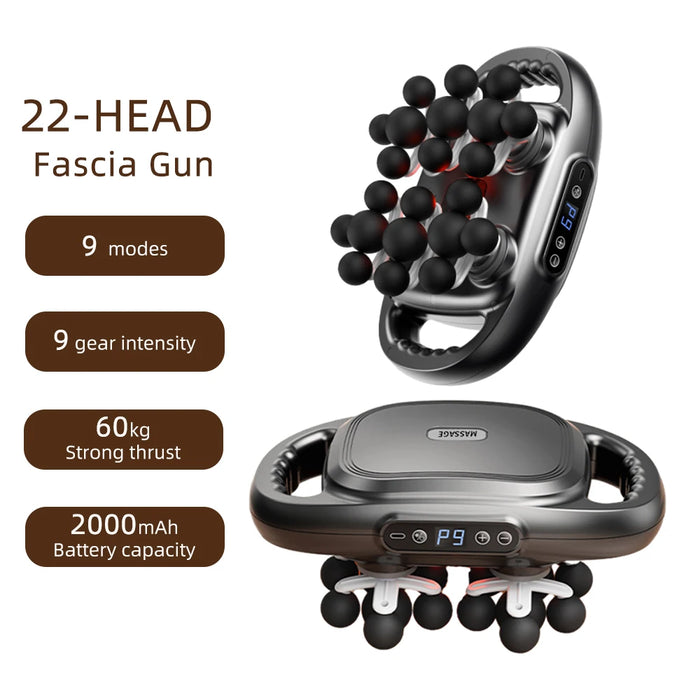 16-Head Fascia Gun High-Frequency Vibration Body Massage Gun Back and Waist Massager Neck Shoulder Massager Muscle masajeador
