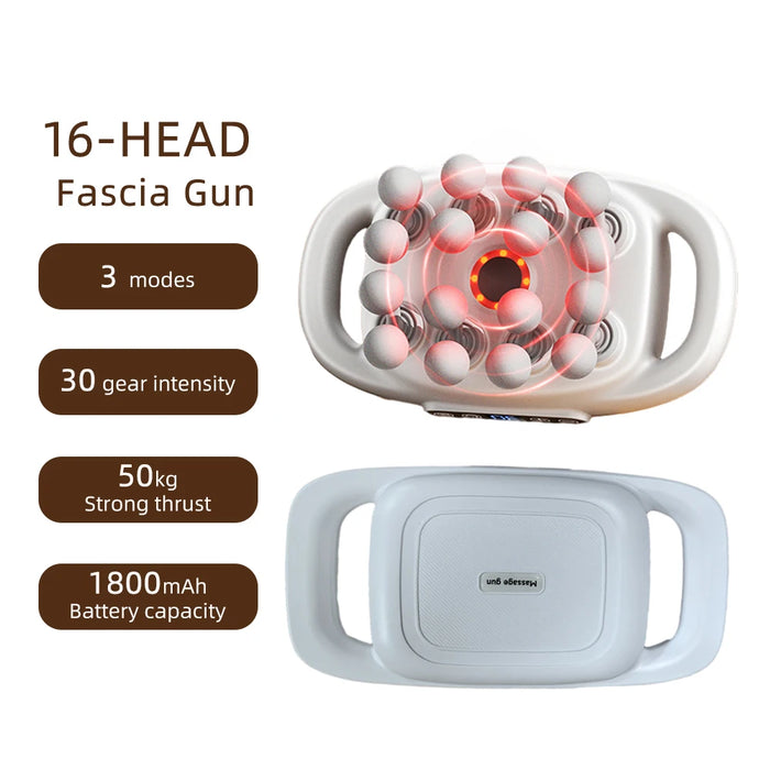 16-Head Fascia Gun High-Frequency Vibration Body Massage Gun Back and Waist Massager Neck Shoulder Massager Muscle masajeador