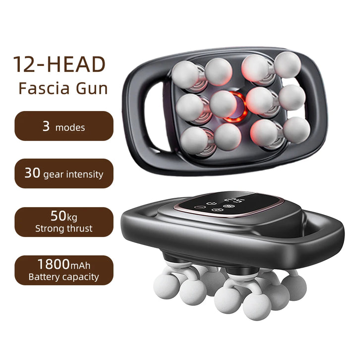 16-Head Fascia Gun High-Frequency Vibration Body Massage Gun Back and Waist Massager Neck Shoulder Massager Muscle masajeador