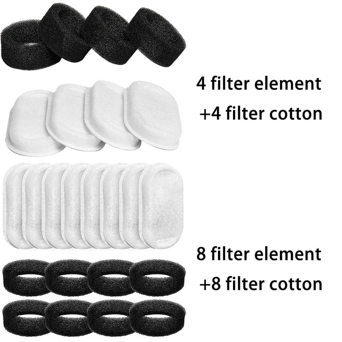 4/8Pcs Cat Water Fountain Filters Cat Fountain Replacement Filters Cat Fountain Filters Dog Water Bowl Filters Pet Supplies