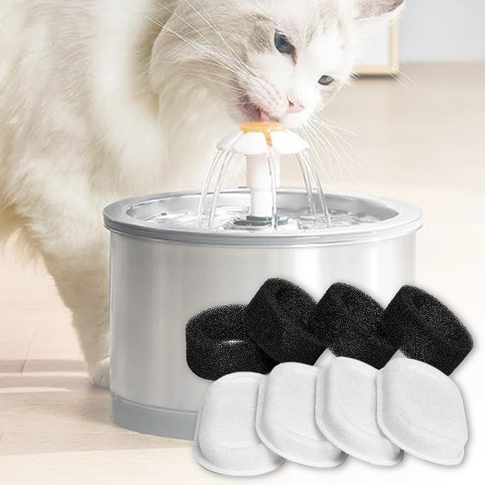 4/8Pcs Cat Water Fountain Filters Cat Fountain Replacement Filters Cat Fountain Filters Dog Water Bowl Filters Pet Supplies