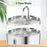ZYFeeder 2.2L Automatic Cat Water Fountain Square Stainless Steel Pet Water Feeder Dog Water Fountain with window（No 5V 1A Plug）