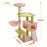 Flower Cat Tree Multi-Level Cat Tower with Sisal Covered Scratching Posts Cute Cat Condo for Indoor Small Medium Cats Top Perch