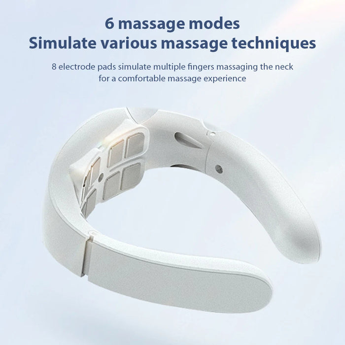 Cervical Spine Massager 15 Gears 6 Modes Cervical Therapy Massage Stimulator USB Charging Vibration Pulse 500mAh for Home Office