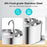 ZYFeeder 2.2L Automatic Cat Water Fountain Square Stainless Steel Pet Water Feeder Dog Water Fountain with window（No 5V 1A Plug）