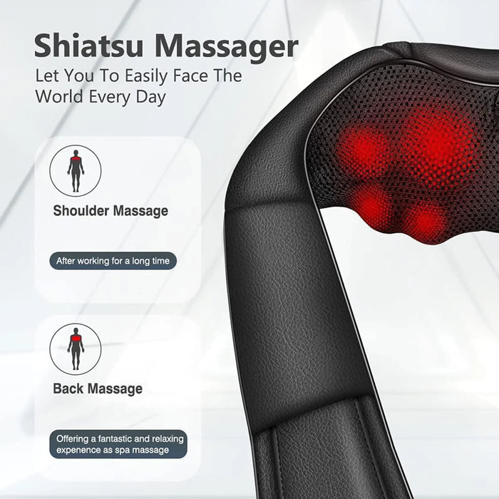 Electric heating massager, heating point neck and shoulder massager, neck, back, shoulders, waist, legs, feet and muscles deep k