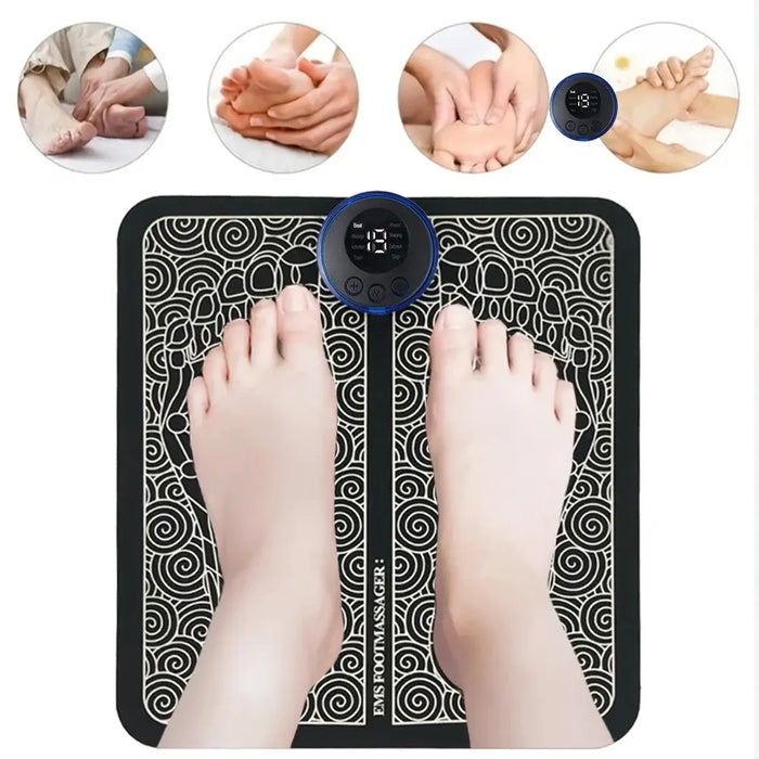 Remote Control Electric Foot Massager Muscle Relaxation Foldable Rechargeable Cervical Massager for Man Woman Relieve Fatigue