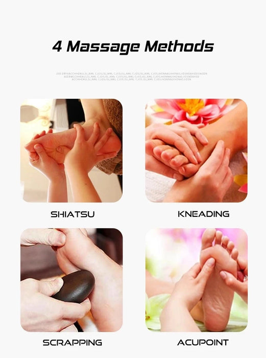 Electric Foot Massage Machine Shiatsu Kneading Rolling Vibration Tool Heating Therapy Calf Leg Reflexology Pain Relief Massager