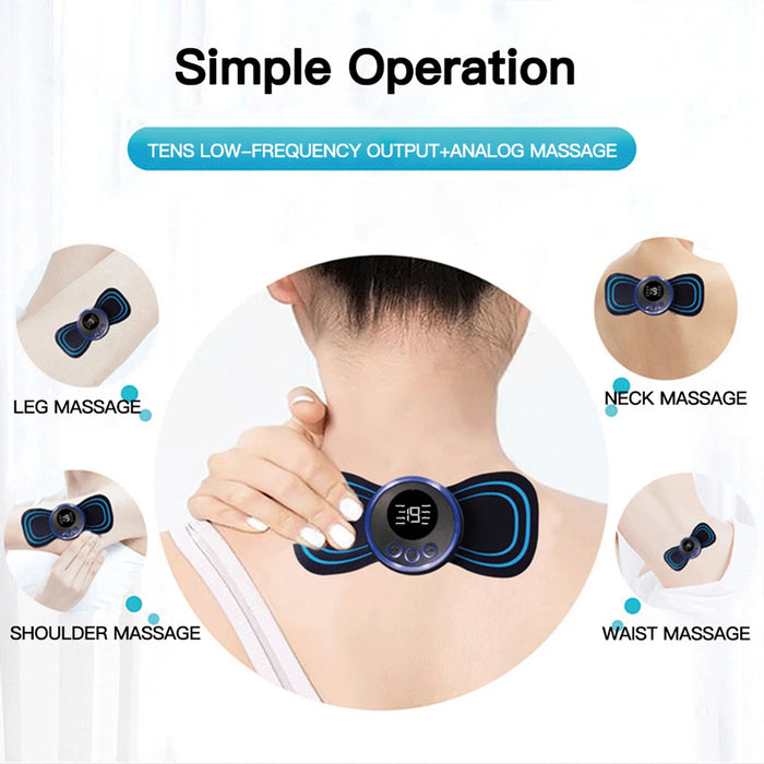 Remote Control Electric Foot Massager Muscle Relaxation Foldable Rechargeable Cervical Massager for Man Woman Relieve Fatigue
