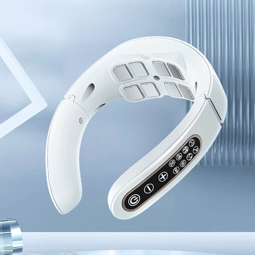 Cervical Spine Massager 15 Gears 6 Modes Cervical Therapy Massage Stimulator USB Charging Vibration Pulse 500mAh for Home Office