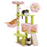 Flower Cat Tree Multi-Level Cat Tower with Sisal Covered Scratching Posts Cute Cat Condo for Indoor Small Medium Cats Top Perch