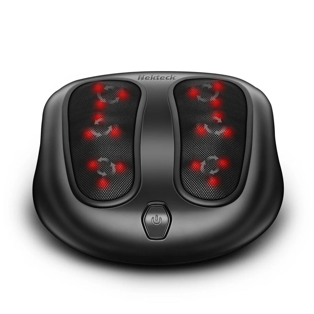 Nekteck Foot Massager with Heat to Relieve Painful Sores, Shiatsu Heated Electric Kneading Foot Massager for Plantar Fasciitis,