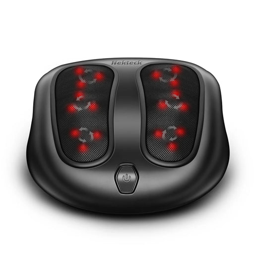 Nekteck Foot Massager with Heat to Relieve Painful Sores, Shiatsu Heated Electric Kneading Foot Massager for Plantar Fasciitis,