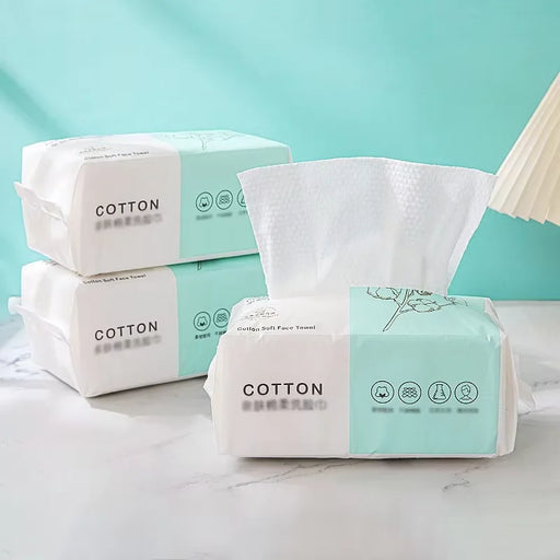 Reusable thickened face towel One pack of 100 pieces per pack Travel cleanser, wet and dry makeup remover, cotton soft fabric