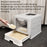 Convenient Foldable Litter Box: Drawer Design with Scooper for Easy Cat Waste Management