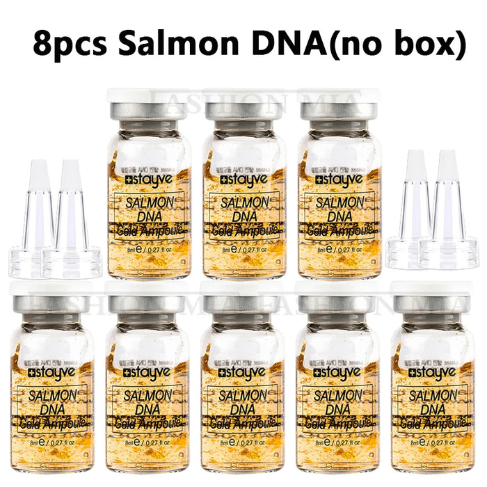 Stayve 8ml Salmon DNA Gold Ampoule Serum Kit Natural Brightening Whitening Moisturizing Rejuvenation Face Care Skin