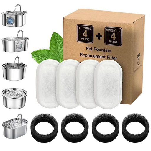 4/8Pcs Cat Water Fountain Filters Cat Fountain Replacement Filters Cat Fountain Filters Dog Water Bowl Filters Pet Supplies