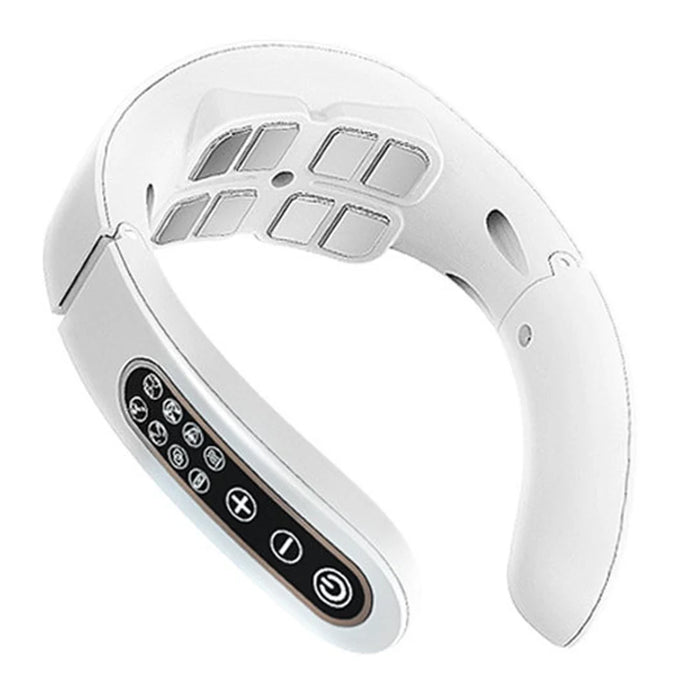 Cervical Spine Massager 15 Gears 6 Modes Cervical Therapy Massage Stimulator USB Charging Vibration Pulse 500mAh for Home Office