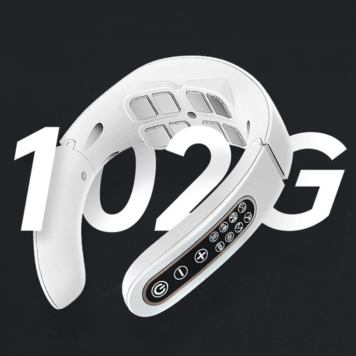 Cervical Spine Massager 15 Gears 6 Modes Cervical Therapy Massage Stimulator USB Charging Vibration Pulse 500mAh for Home Office