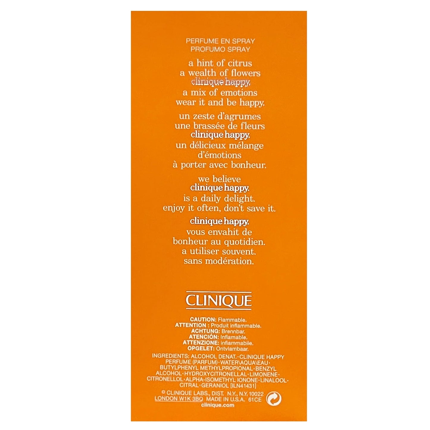 Clinique Happy Eau de Parfum Spray, Perfume for Women, 3.4 oz